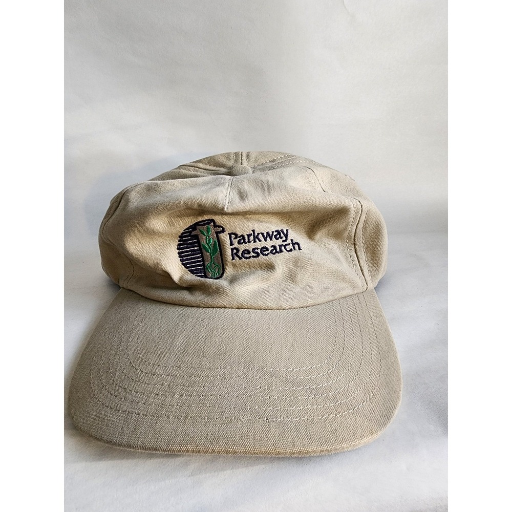 Port Authority Parkway Research Hat Khaki Cotton Logo Baseball Cap Adjustable